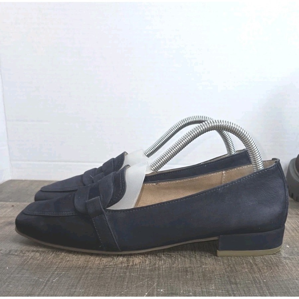 Paul Green Womens Navy Suede Leather Penny Loafers Size 8 Navy Blue Austria